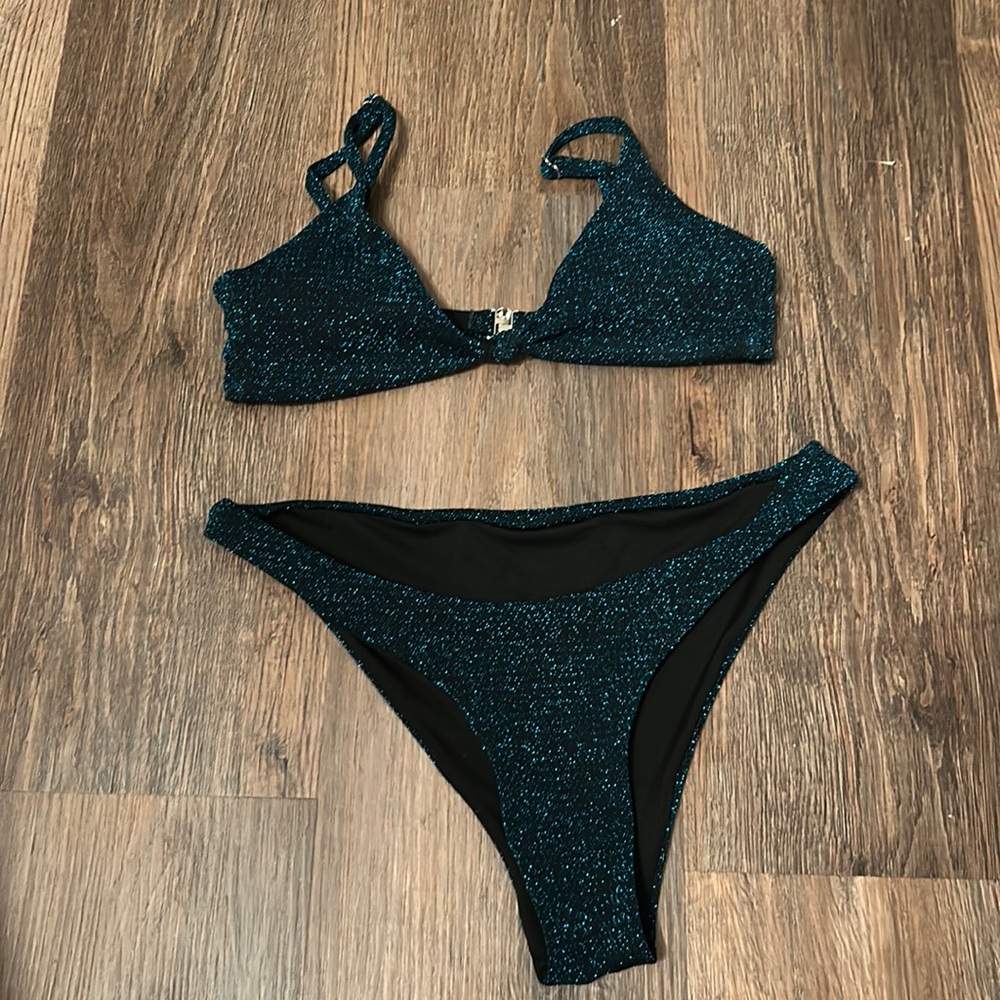 Sparkle teal bikini